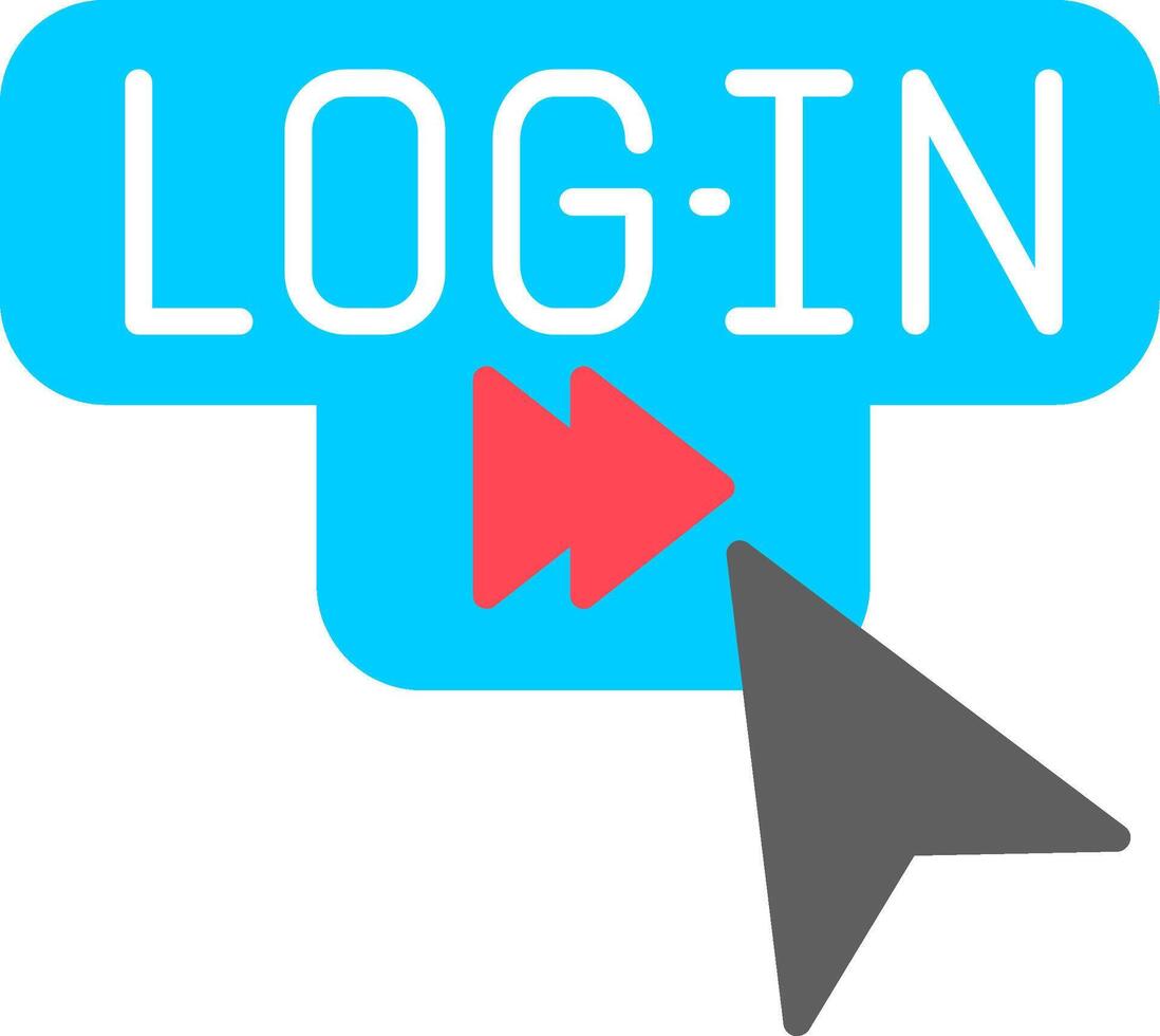 Log In Flat Icon vector