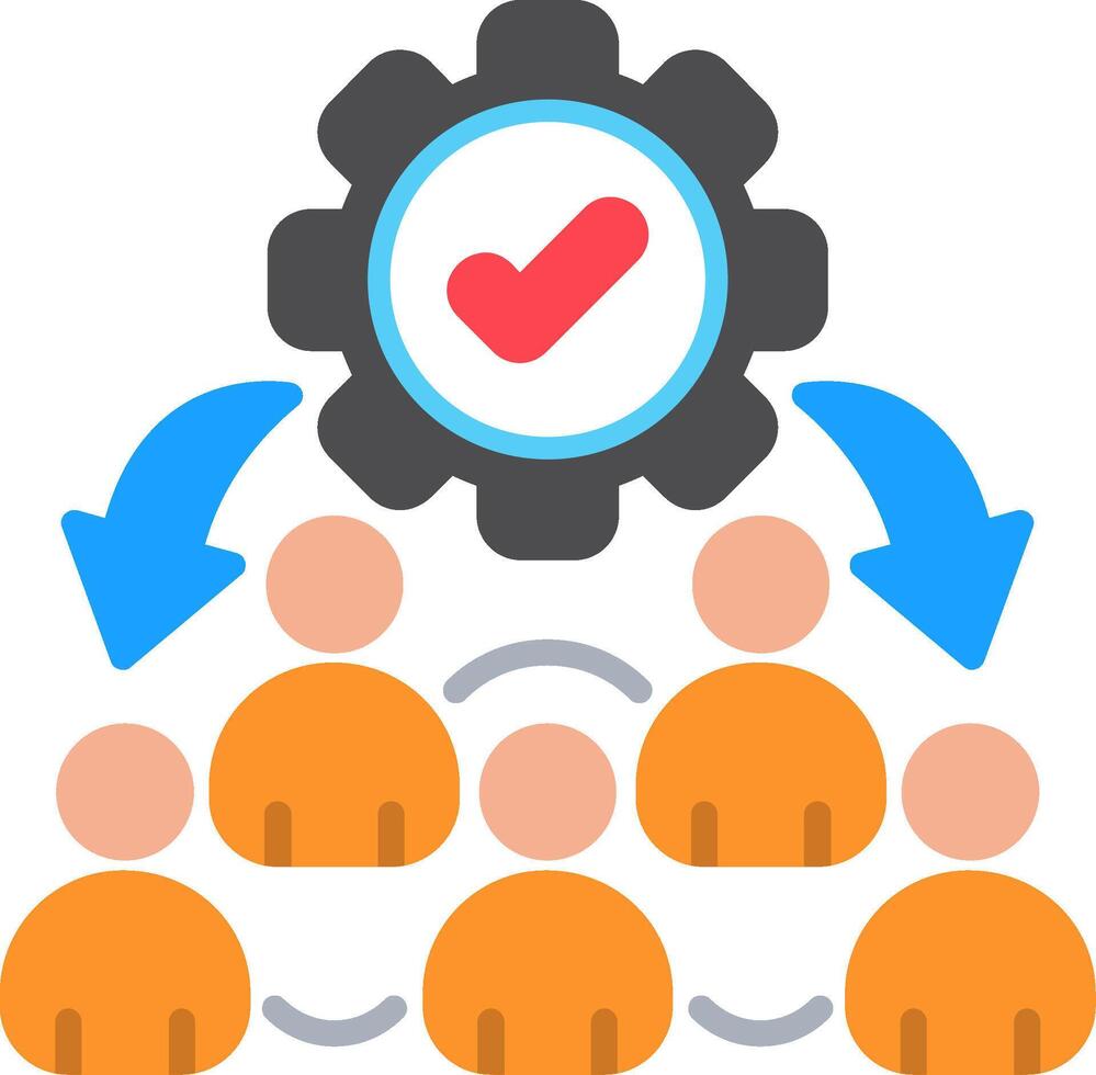 Teamwork Flat Icon vector
