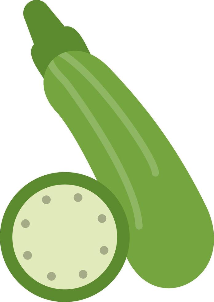 Zucchini Flat Icon vector