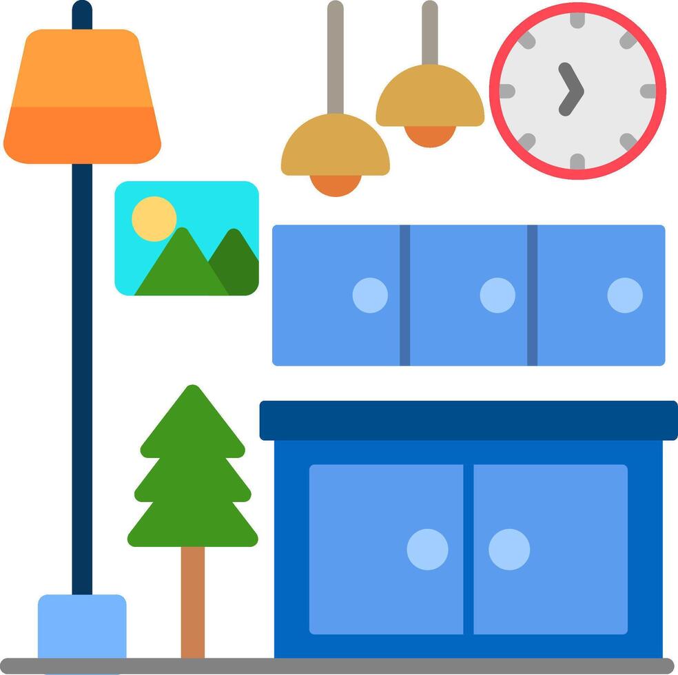 Cabinet Flat Icon vector