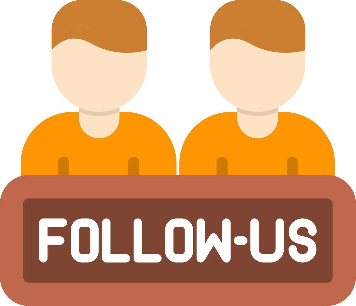 Follow Us Flat Icon vector