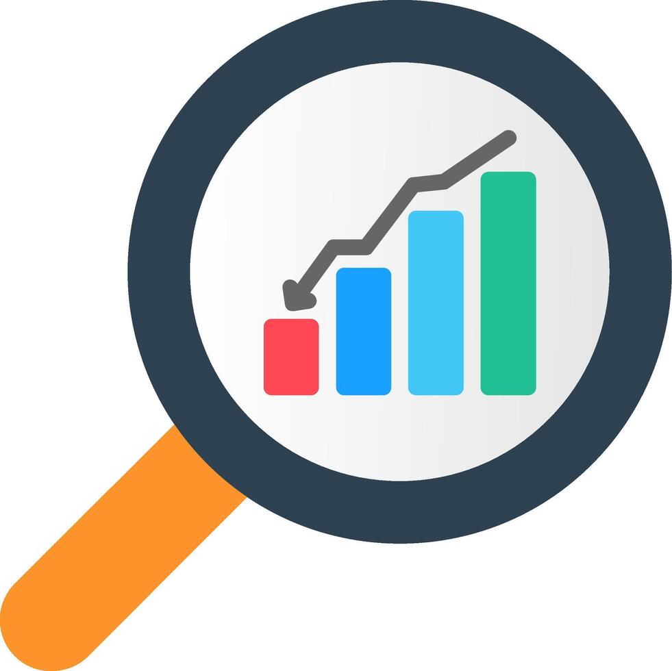 Market Analysis Flat Icon vector