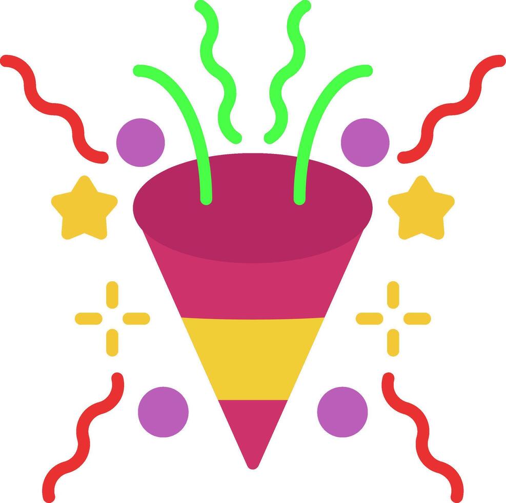 confetti Flat Icon vector