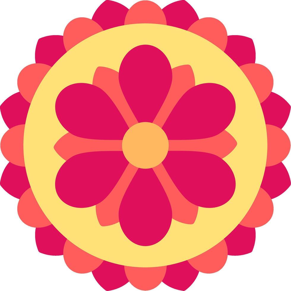 Mandala Flat Icon vector