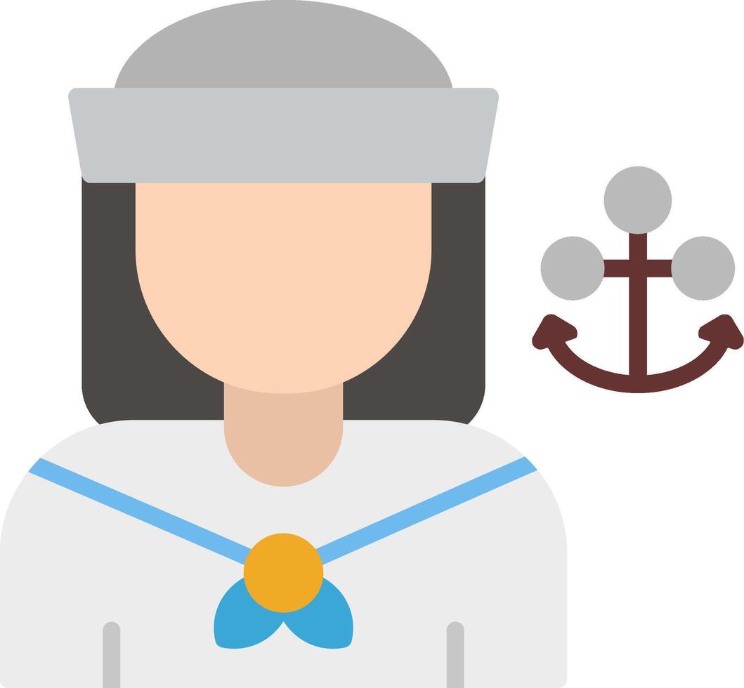 Sailor Flat Icon vector