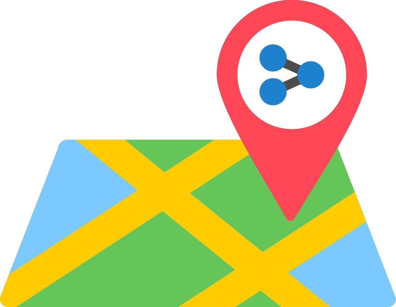 Share Location Flat Icon vector
