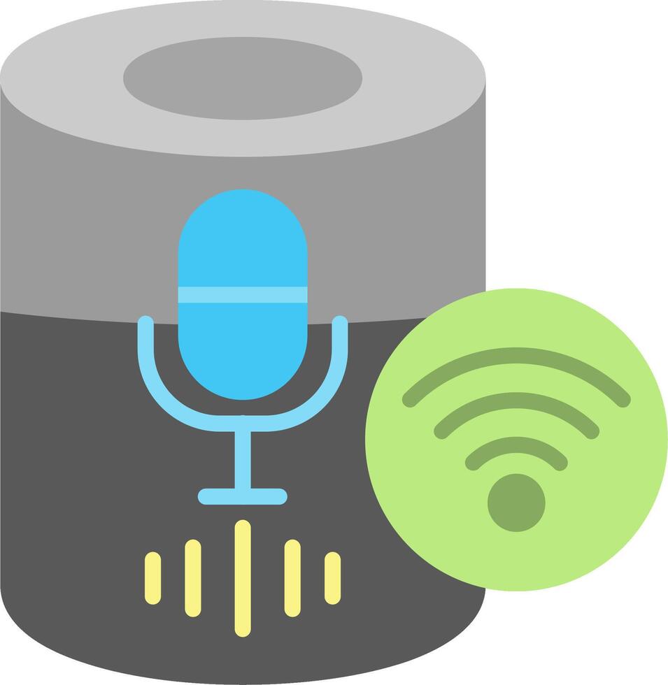 Voice Assistant Flat Icon vector