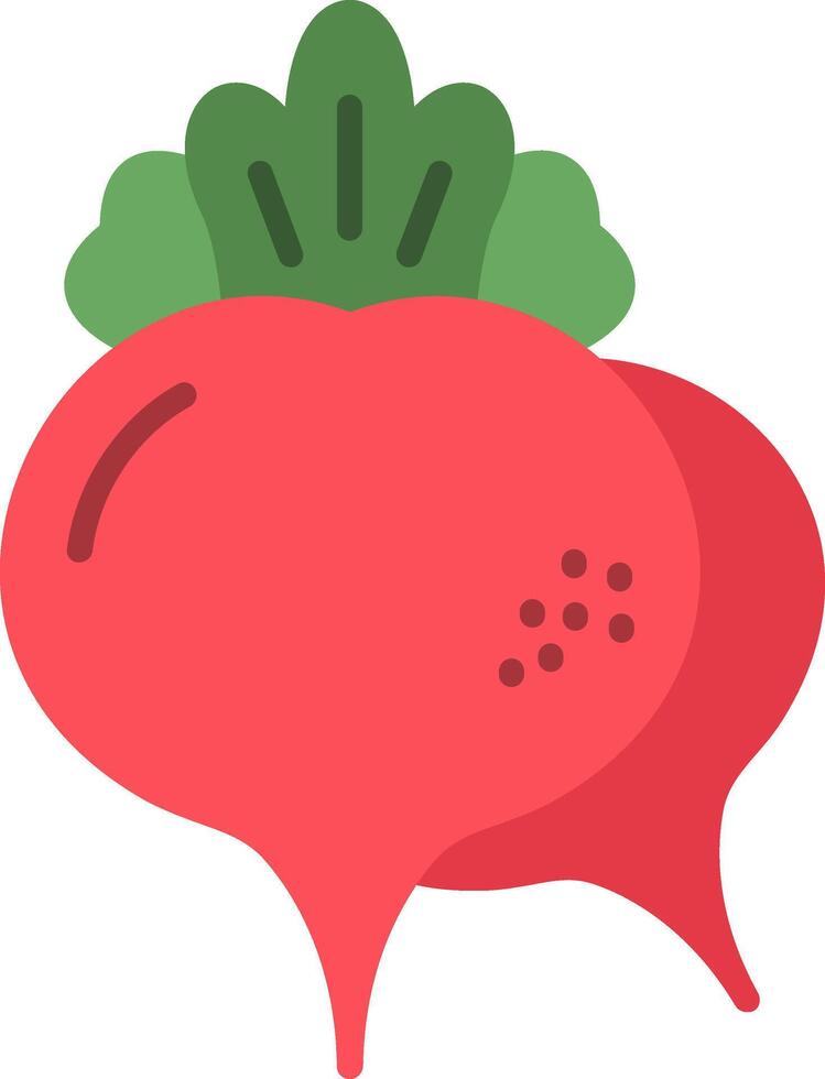 Radish Flat Icon vector