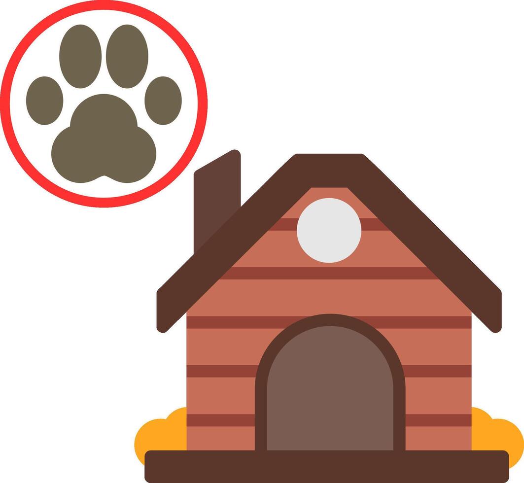 Pet Boarding Flat Icon vector