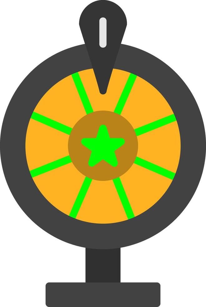 Wheel Of Fortune Flat Icon vector