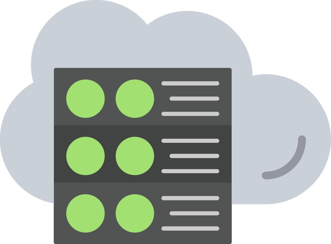 Cloud Server Flat Icon vector