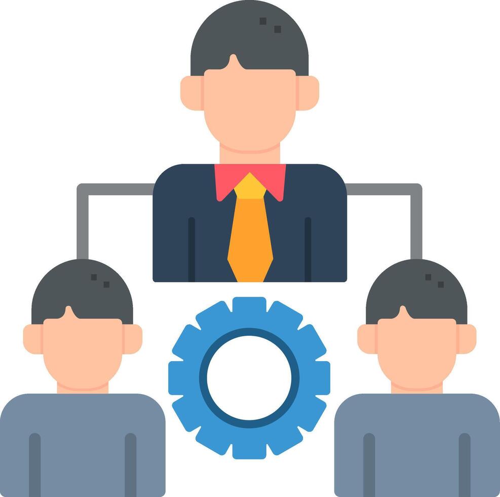 Team Structure Flat Icon vector