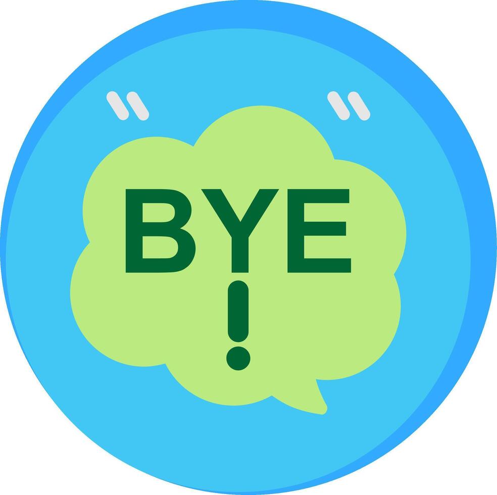 Bye Flat Icon vector