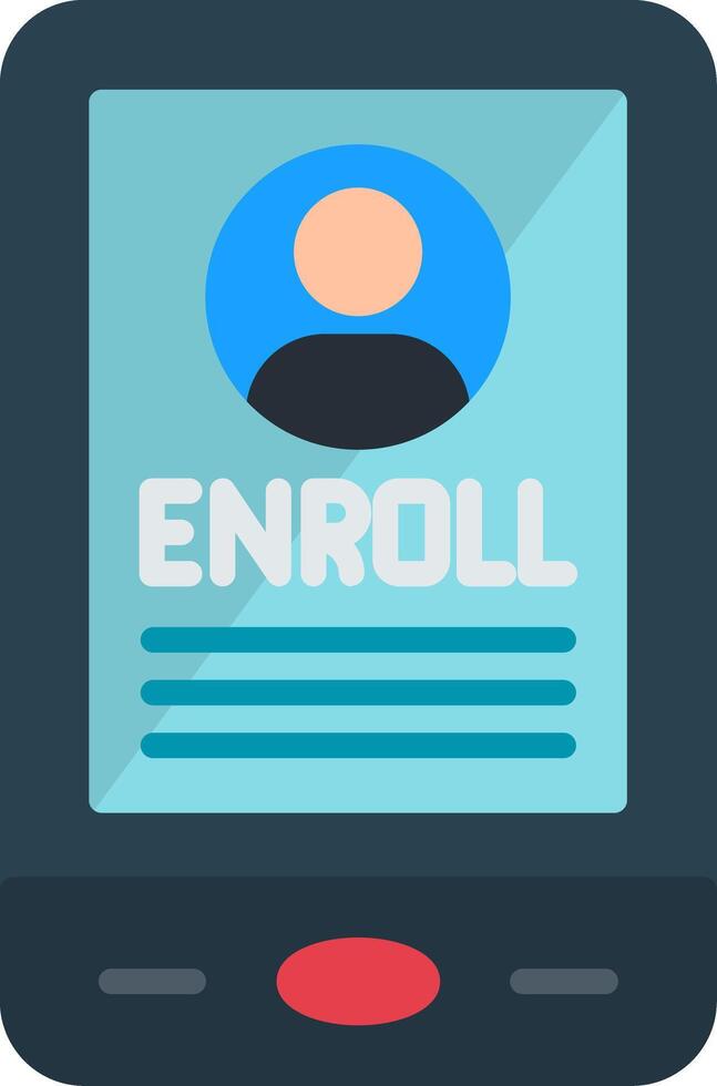 Enroll Flat Icon vector