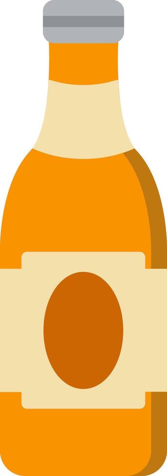 Beer Bottle Flat Icon vector