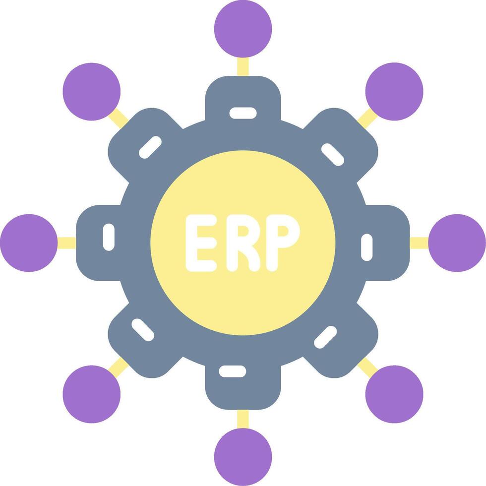 Erp Flat Icon vector