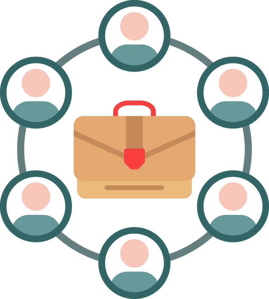 Job Rotation Flat Icon vector