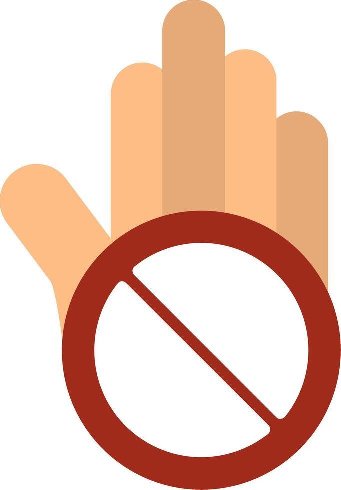 Objection Flat Icon vector