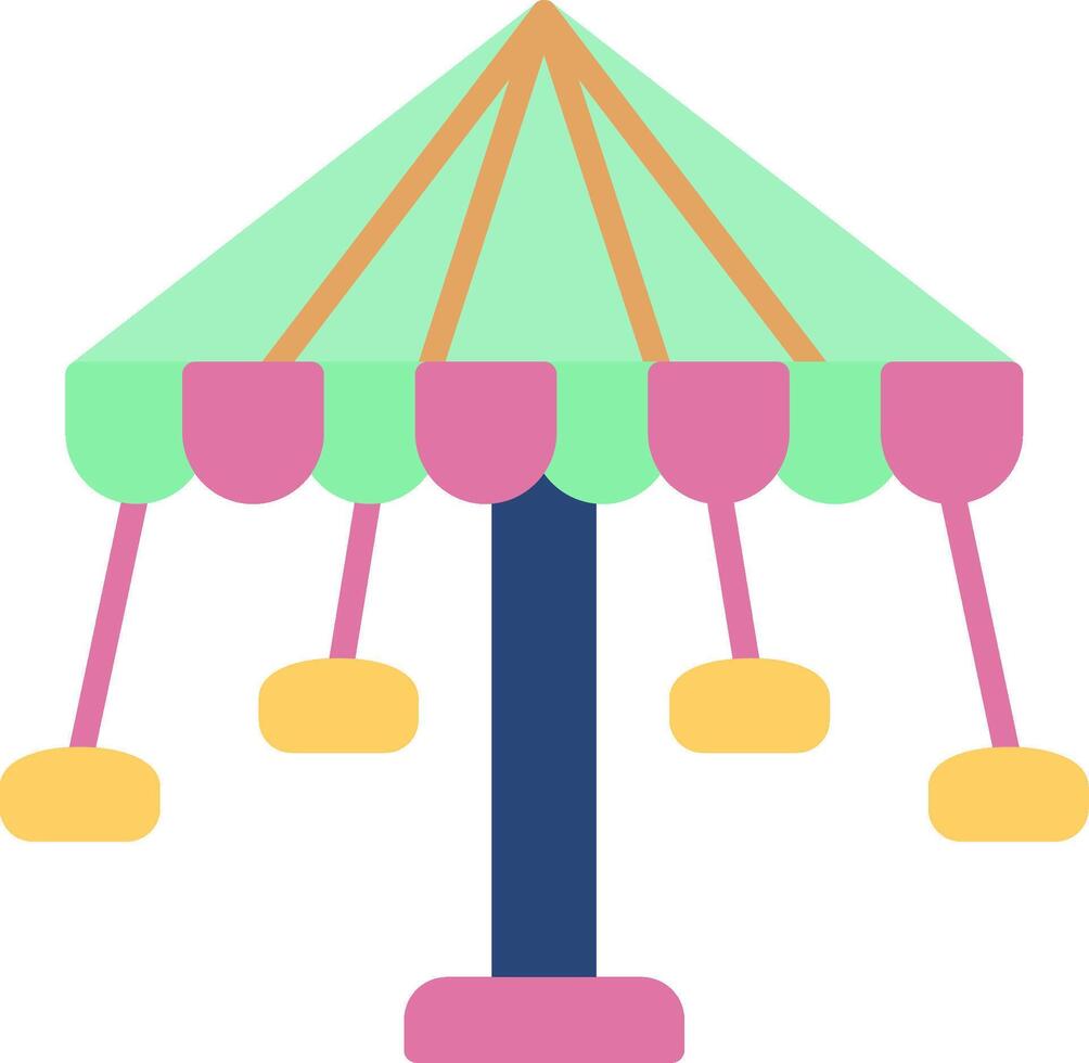 Merry Go Round Flat Icon vector