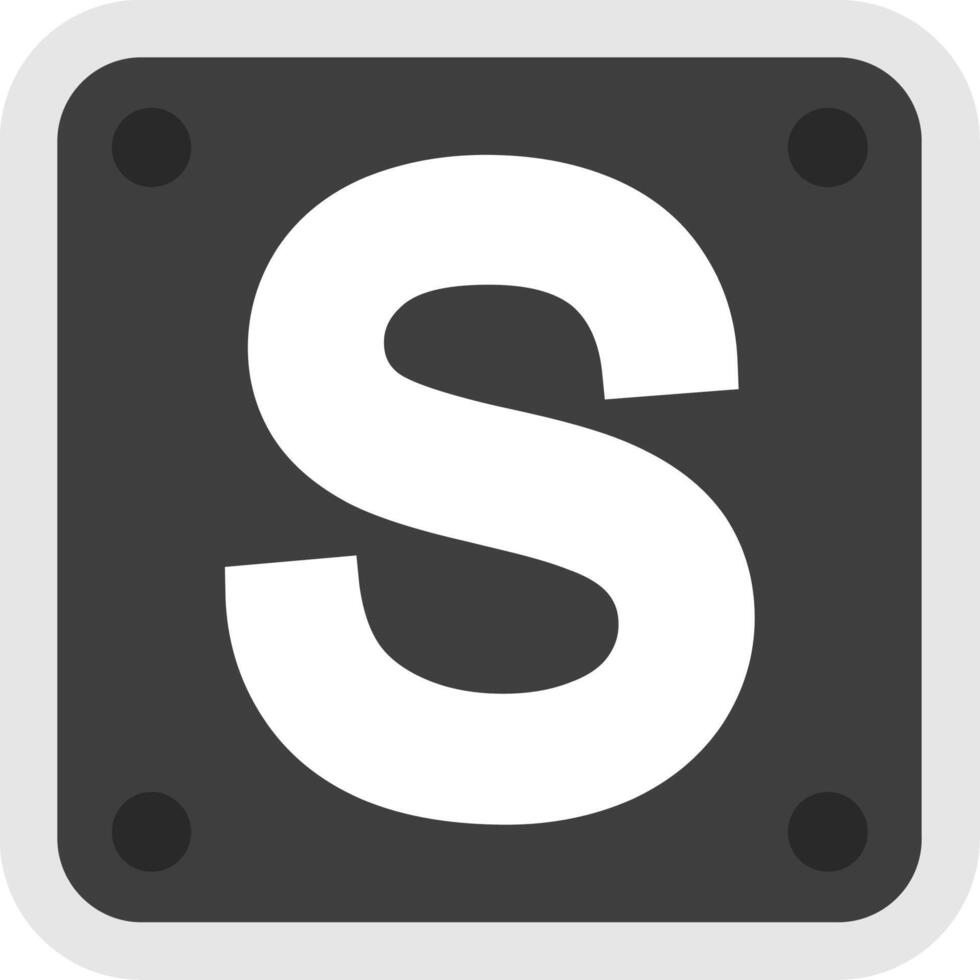 Letter S Flat Icon vector