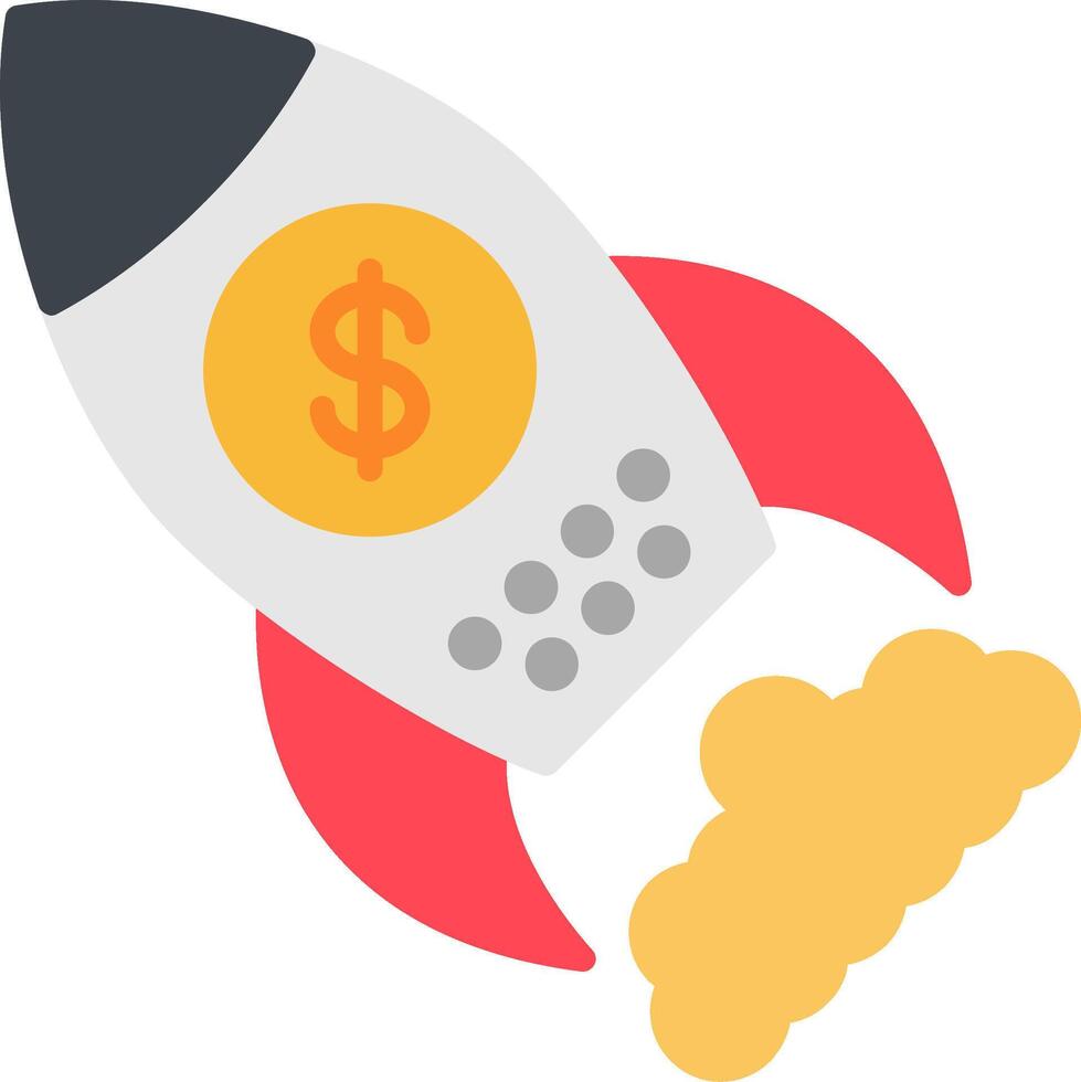 Rocket Flat Icon vector