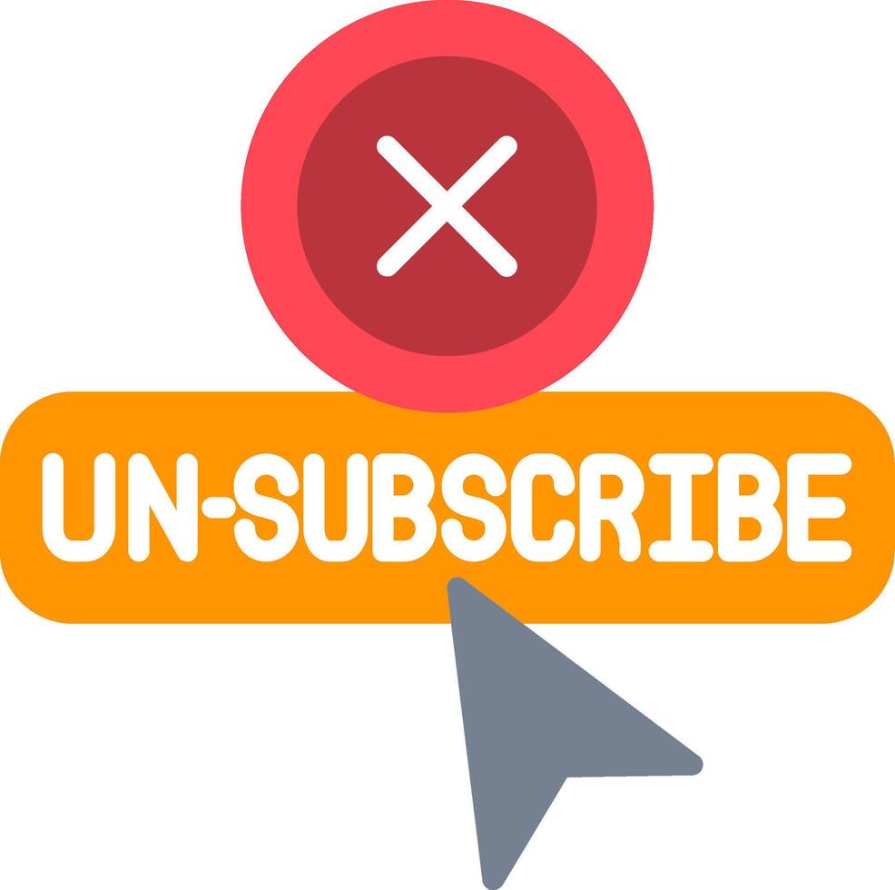 Unsubscribe Flat Icon vector