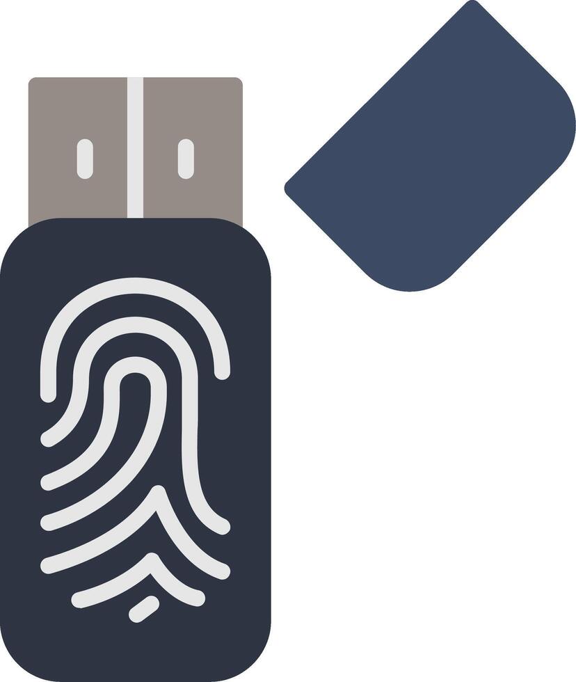 Usb Stick Flat Icon vector