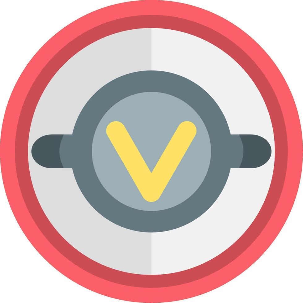 Voltmeter Flat Icon vector