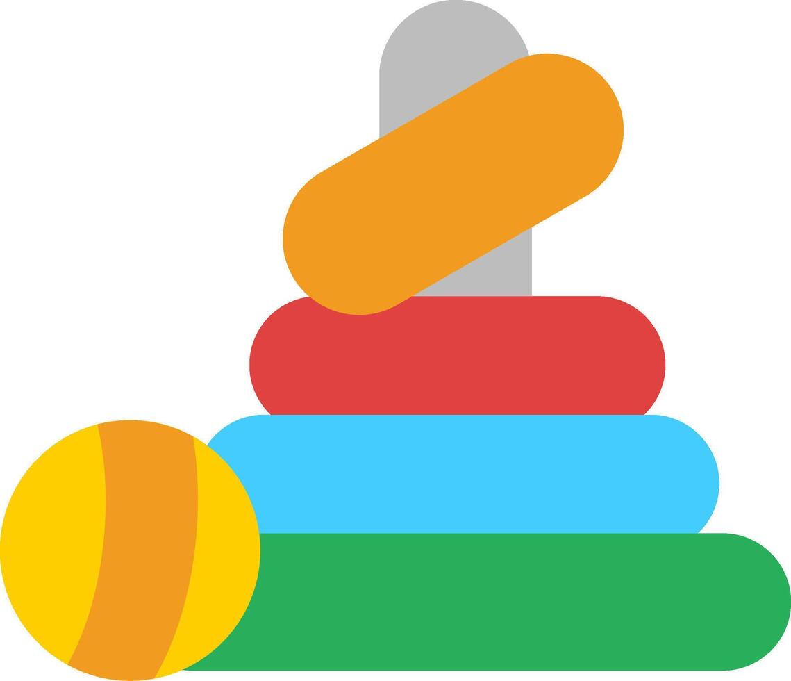 Stacking Rings Flat Icon vector