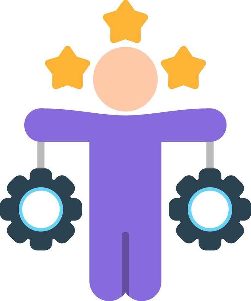 Work Life Balance Flat Icon vector
