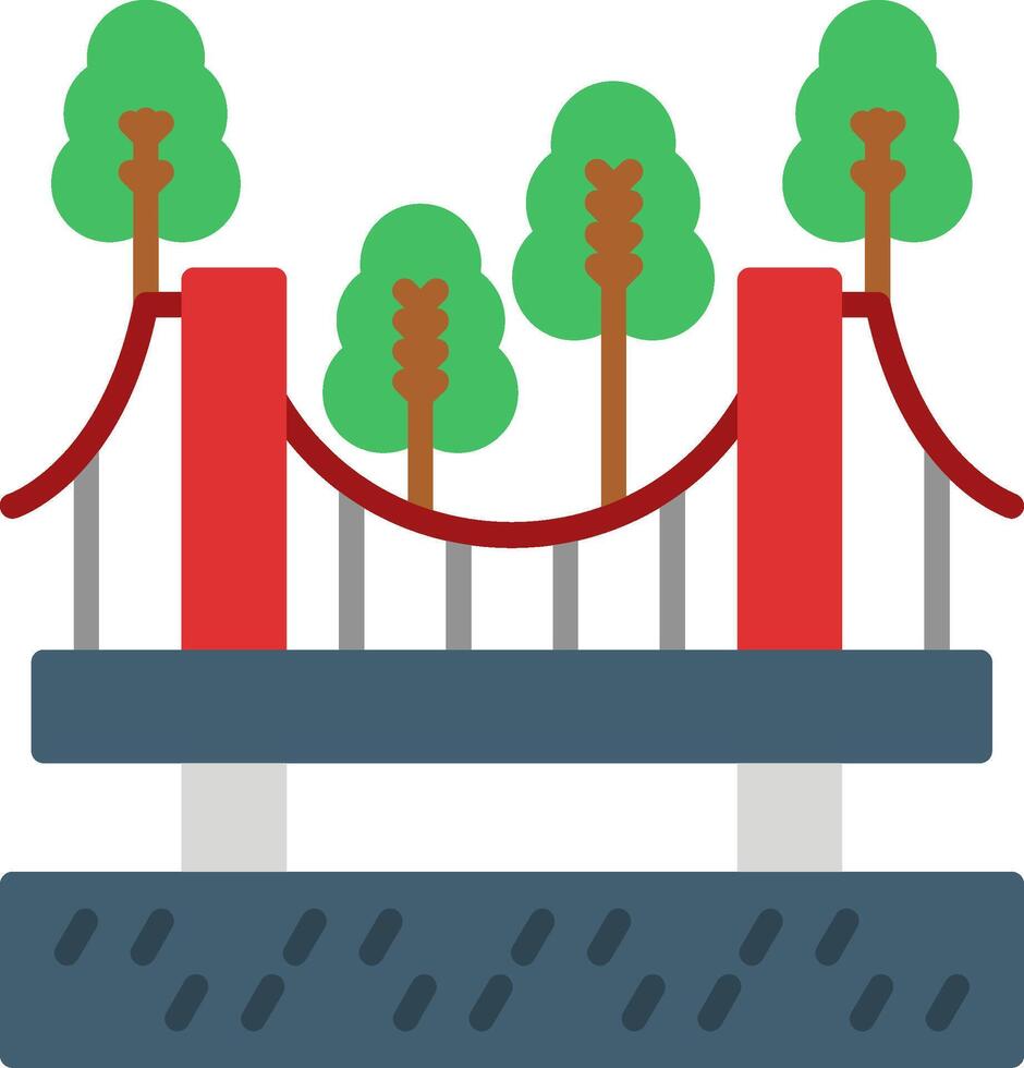 Bridge Flat Icon vector