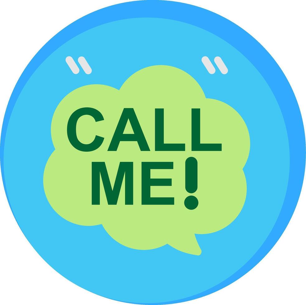 Call Me Flat Icon vector