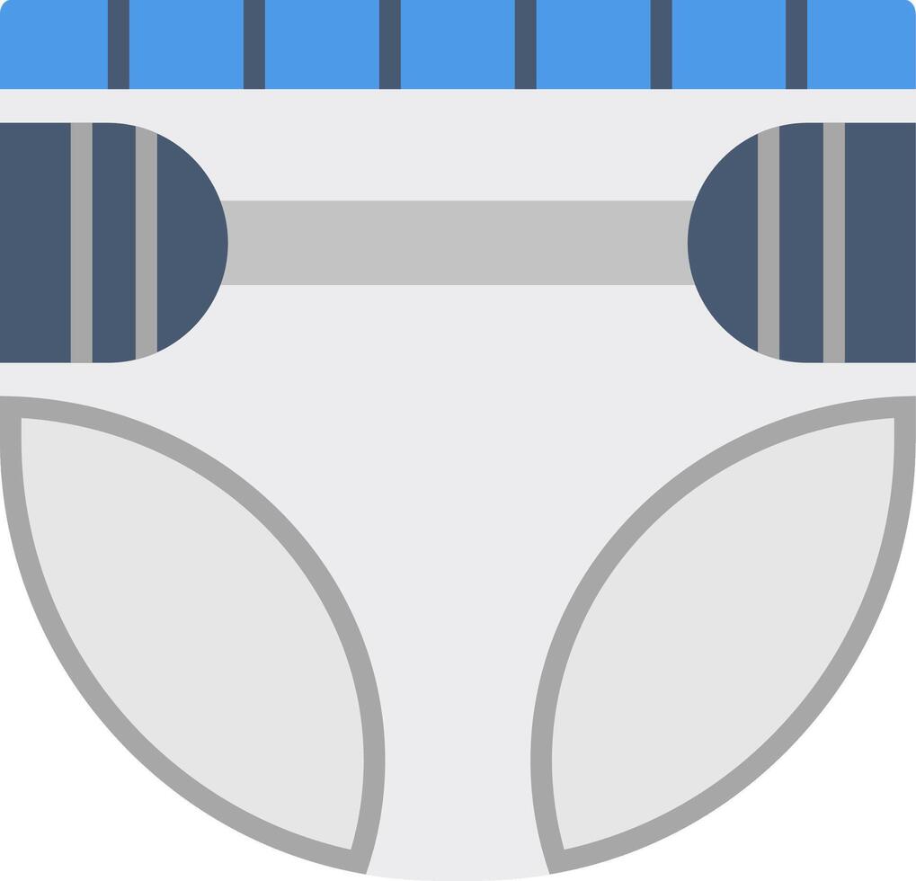 Diaper Flat Icon vector
