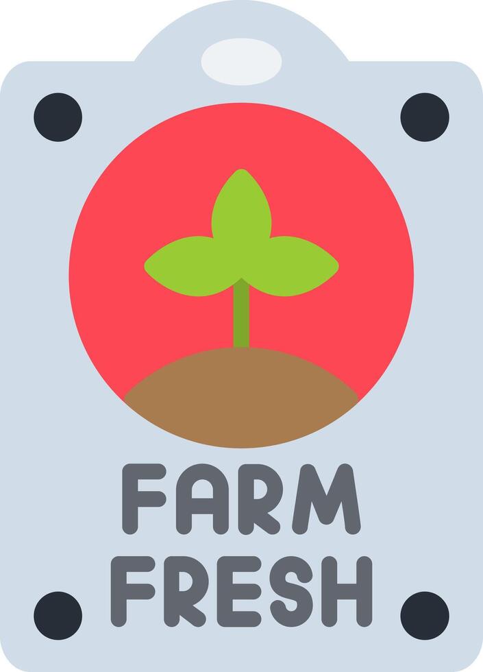 Farm Fresh Flat Icon vector