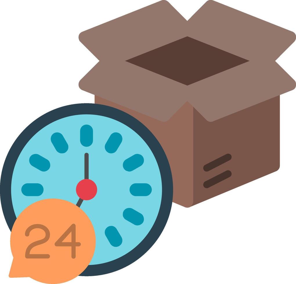 Delivery Time Flat Icon vector