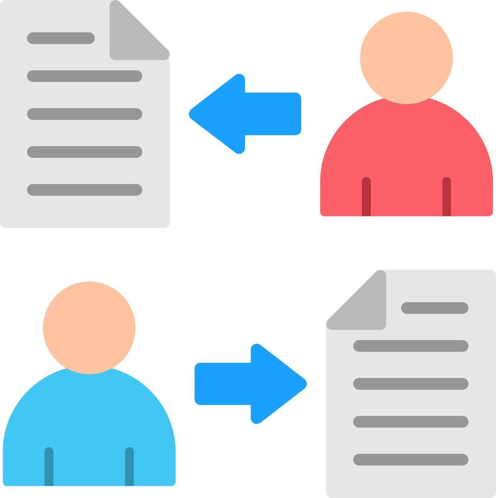 File Sharing Flat Icon vector