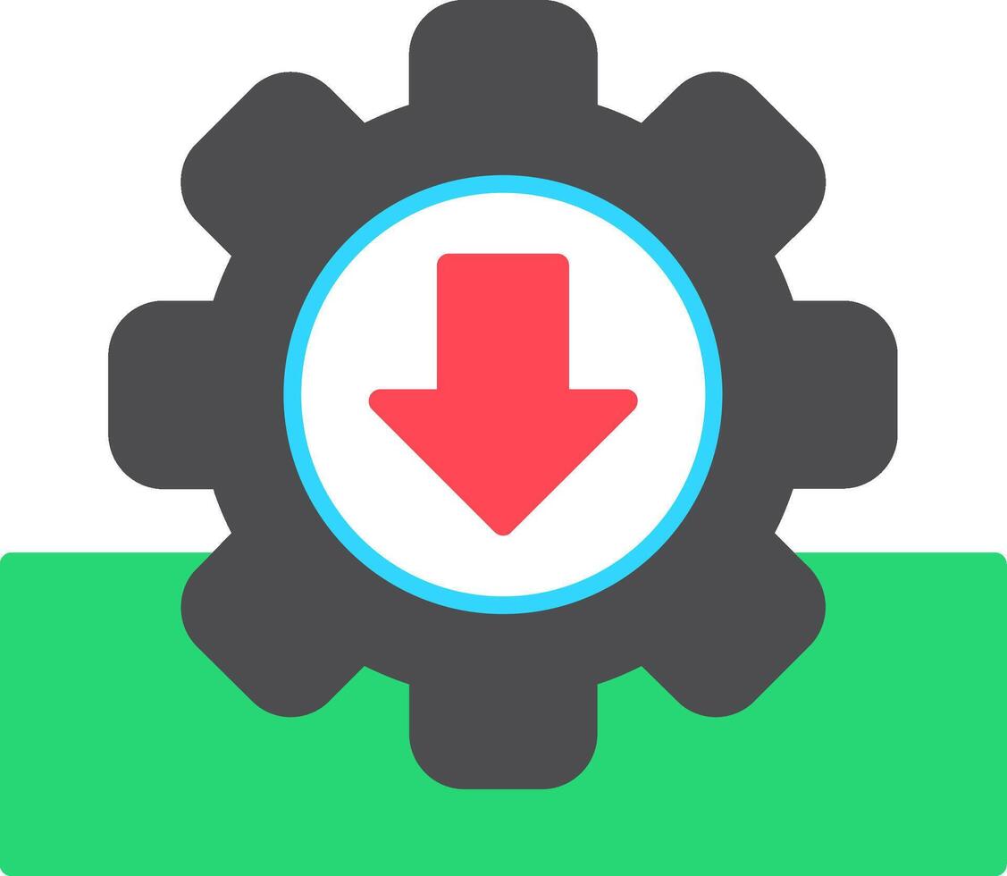 Install Flat Icon vector