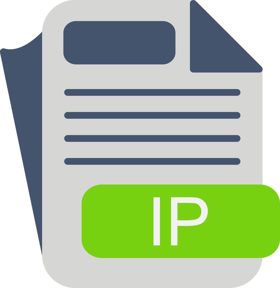 IP File Format Flat Icon vector