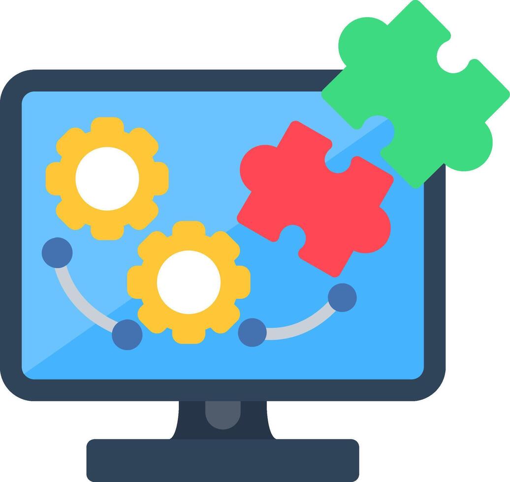 Integration Flat Icon vector