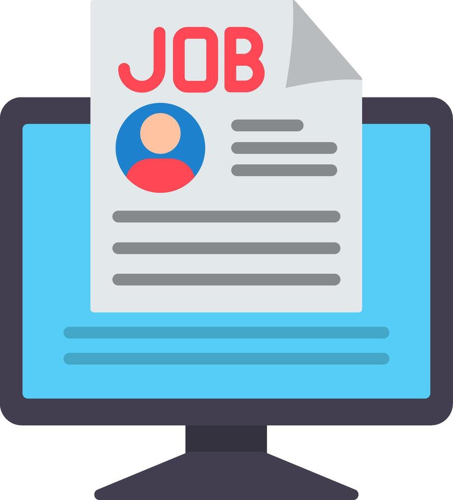 Job Flat Icon vector