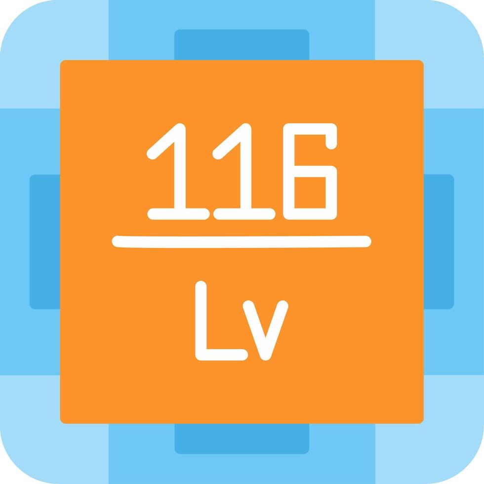 Livermorium Flat Icon vector