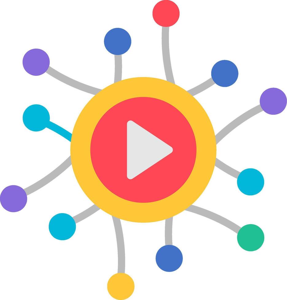 Media Flat Icon vector