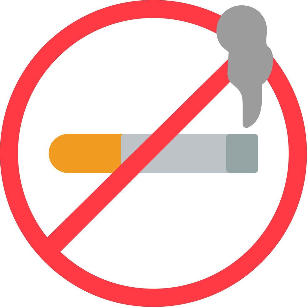No Smoking Flat Icon vector