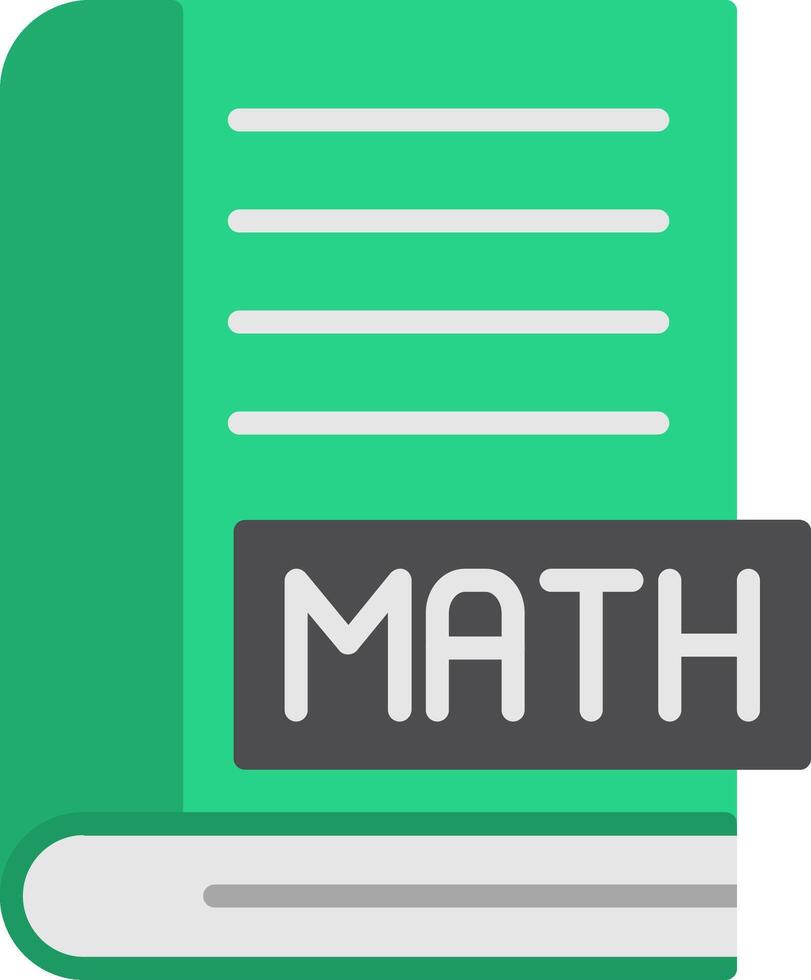 Math Book Flat Icon vector