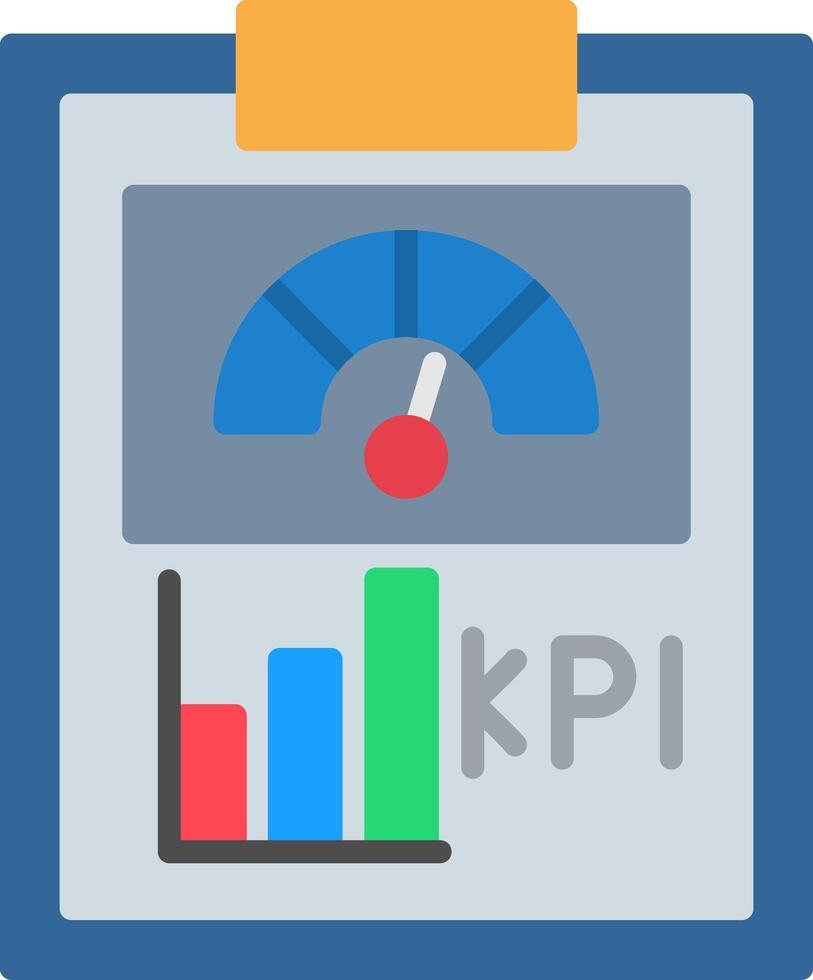 Kpi Flat Icon vector