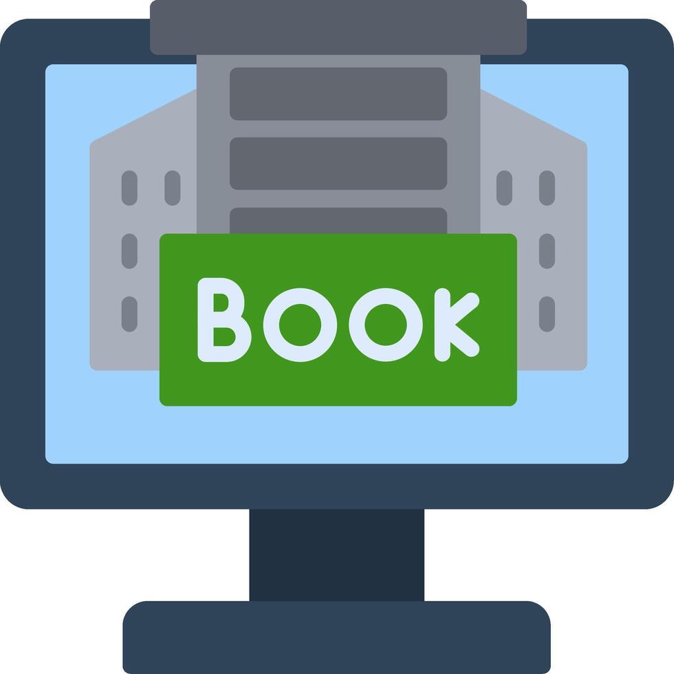 Online Booking Flat Icon vector