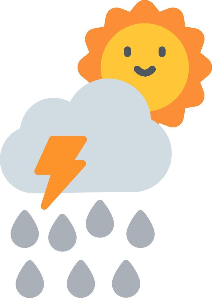 Rain Flat Icon vector