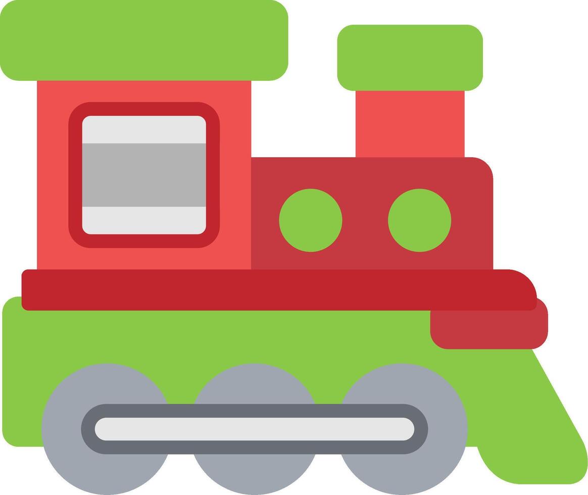 Train Toy Flat Icon vector