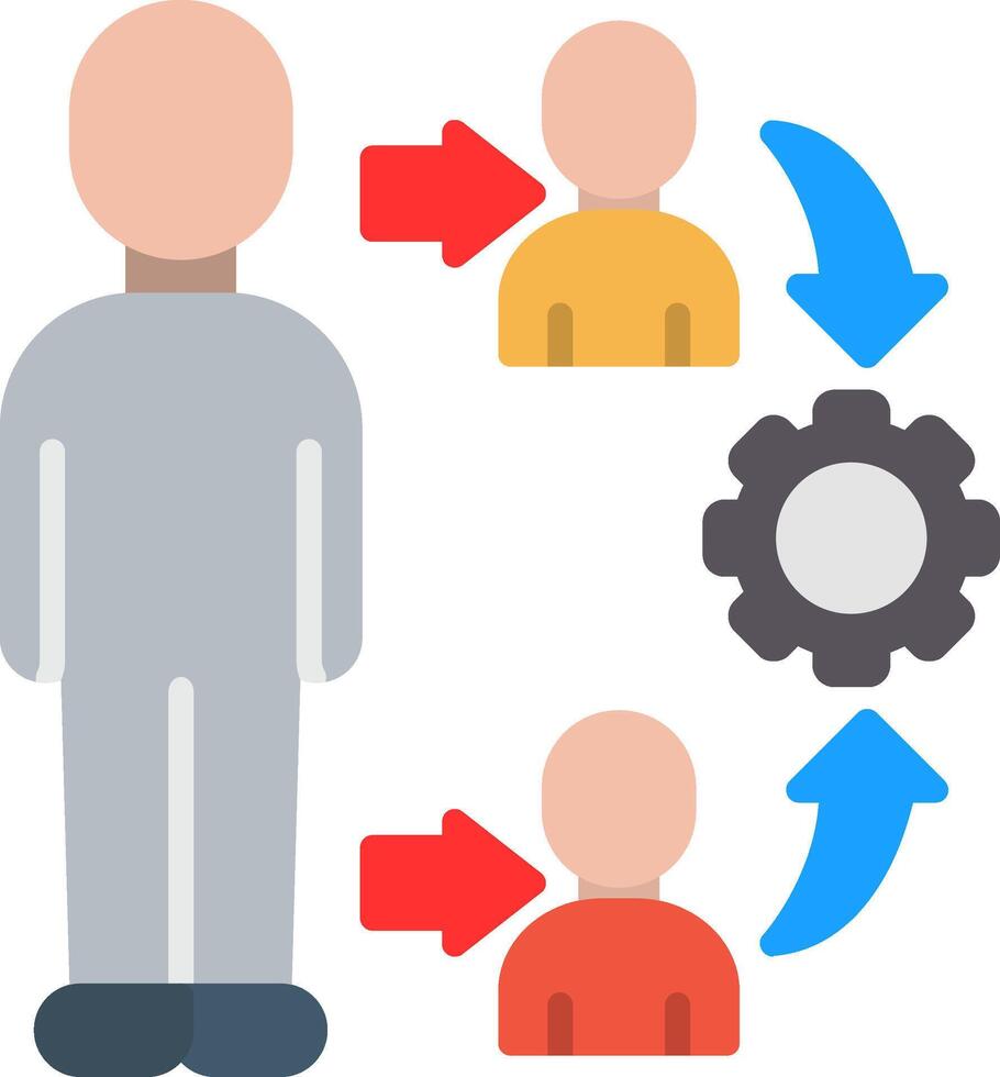 Team Management Flat Icon vector