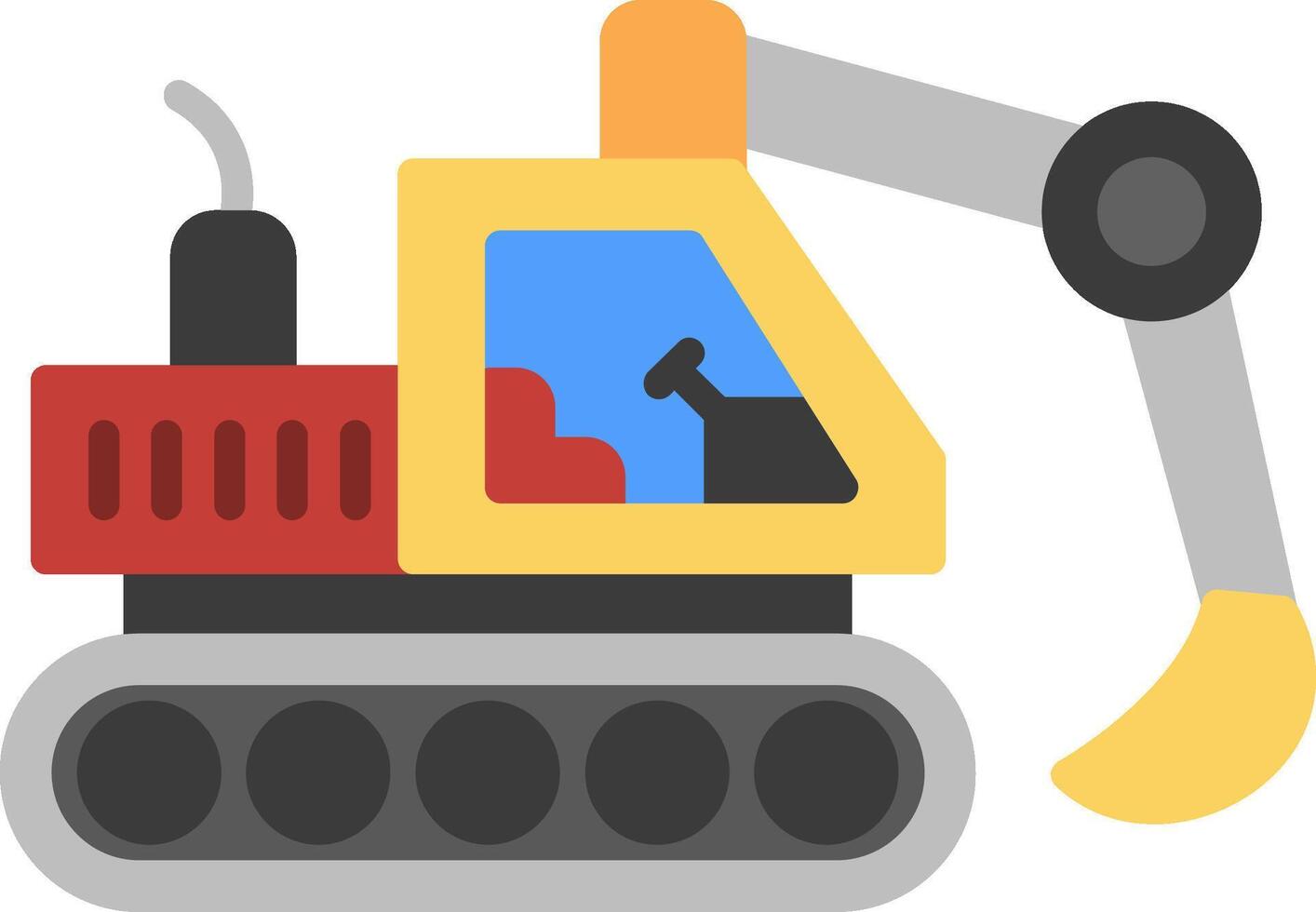 Bulldozer Flat Icon vector